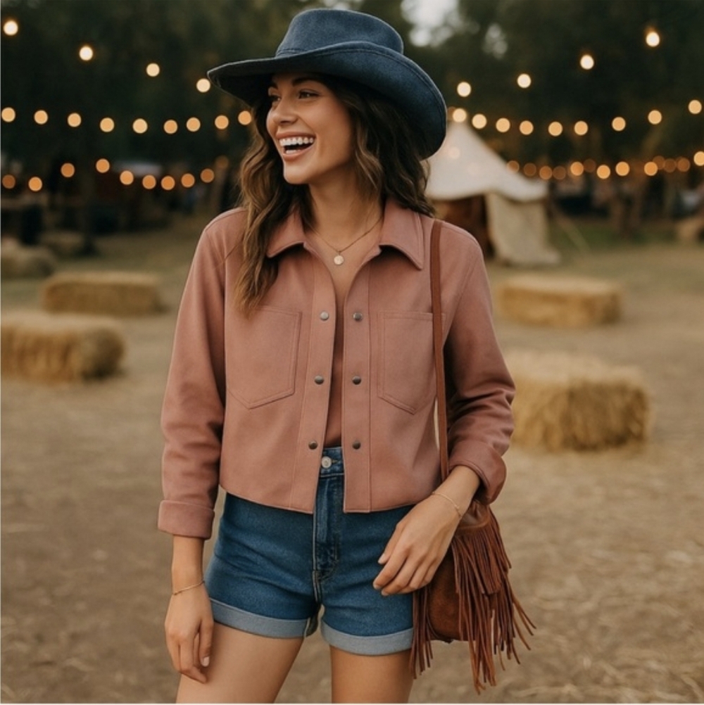 SOLD ZARA Pink Button-Up Jacket